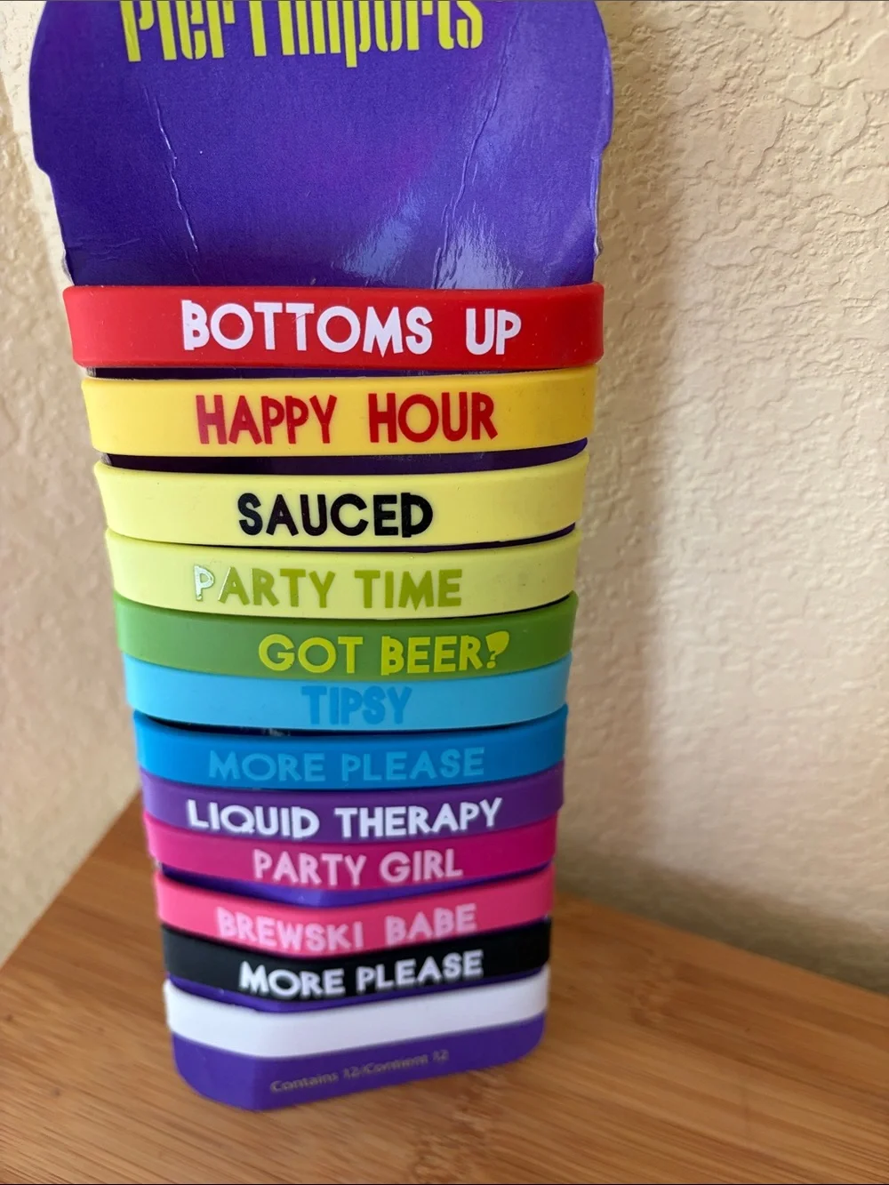 Pier 1 Assorted Color Silicone Beer Bands Party Set